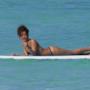 Rihanna surfing in thong