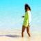 Rihanna Private Photo - al mare in vestito verde