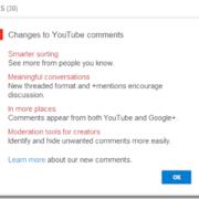 YouTube lancia un nuovo sistema di commenti