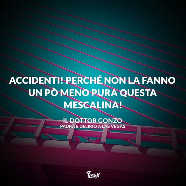 Paura e delirio a Las Vegas Accidenti! Perché non la fanno un pò meno pura questa mescalina!