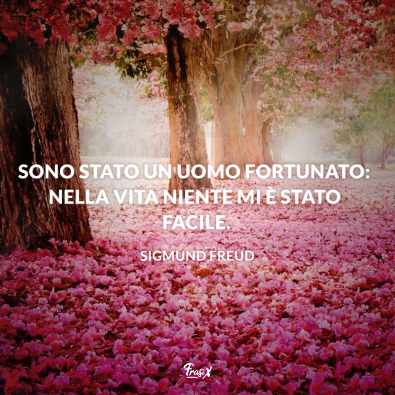 Frasi sulla vita dura Freud Distesa di fiori rosa in un bosco