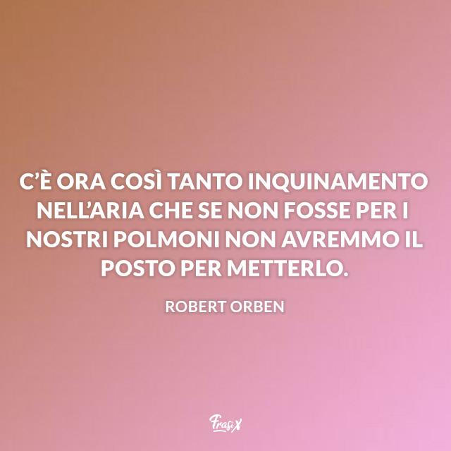 Frasi sull'ambiente C'è così tanto inquinamento