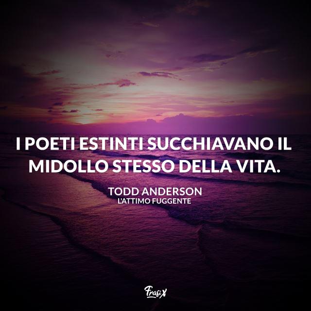Frasi poesia I poeti estinti succhiavano il midollo stesso della vita.