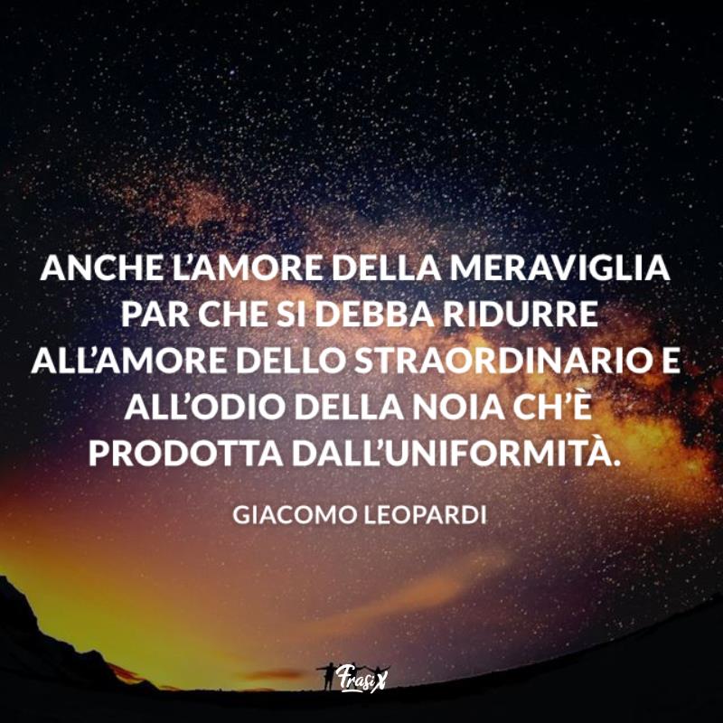 Frasi sullo stupore leopardi Cielo stellato