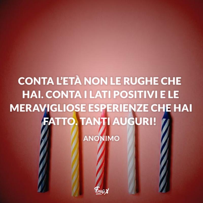Frasi compleanno 40 anni età Candeline spente in fila