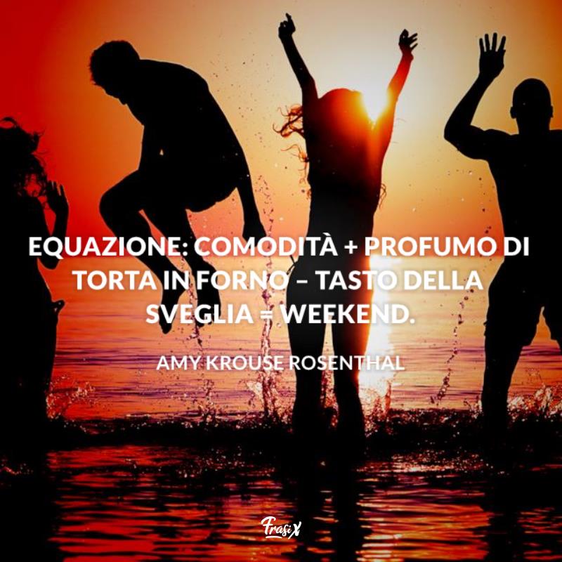 Frasi buon weekend equazione Ragazzi saltano insieme in acqua
