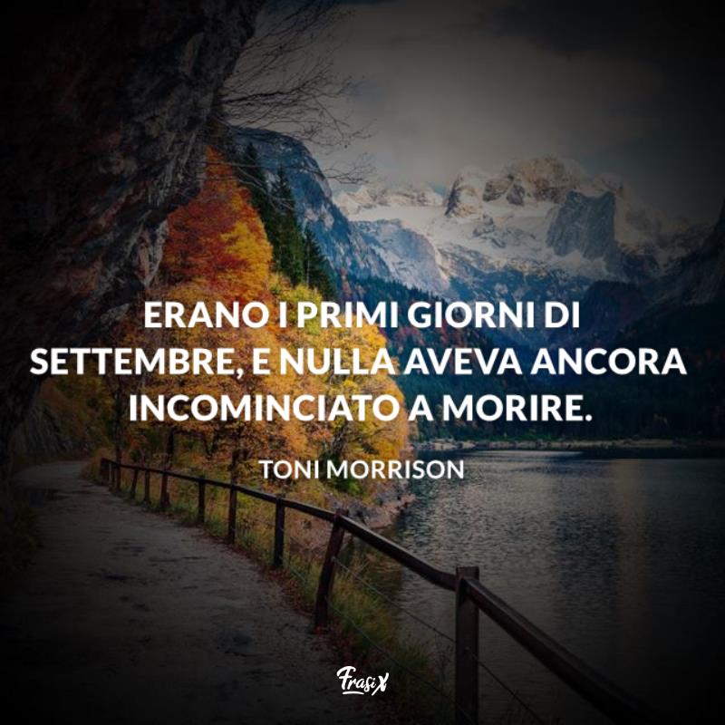 Frasi su settembre morrison Sentiero di montagna che costeggia un lago