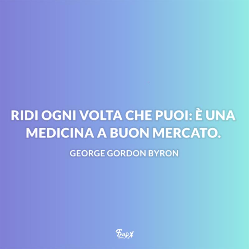 Frasi sul sorriso Byron Sfondo blu
