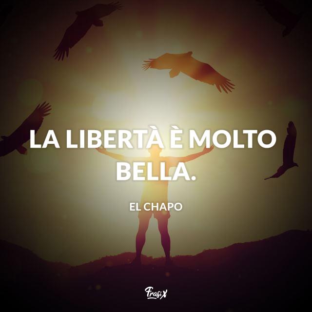 Frasi di El Chapo La libertà è molto bella.
