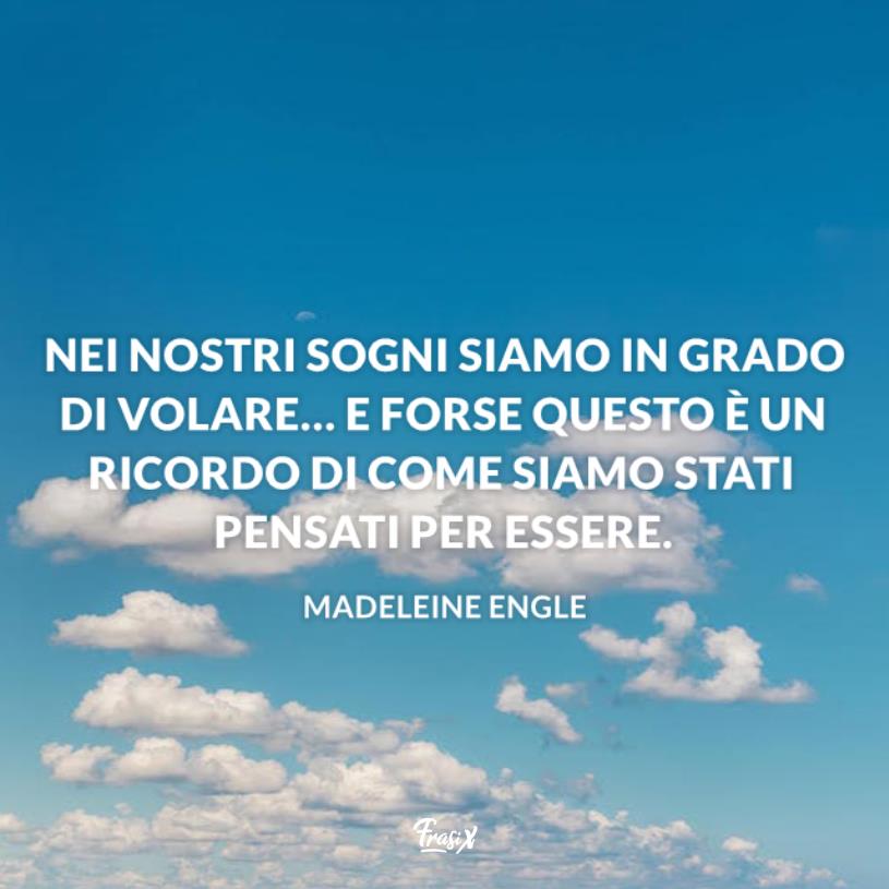 Frasi sul volo engle Cielo terso con nuvole bianche