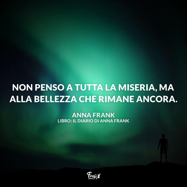 Frase del Diario di Anna Frank Immagine con frase del Diario di Anna Frank
