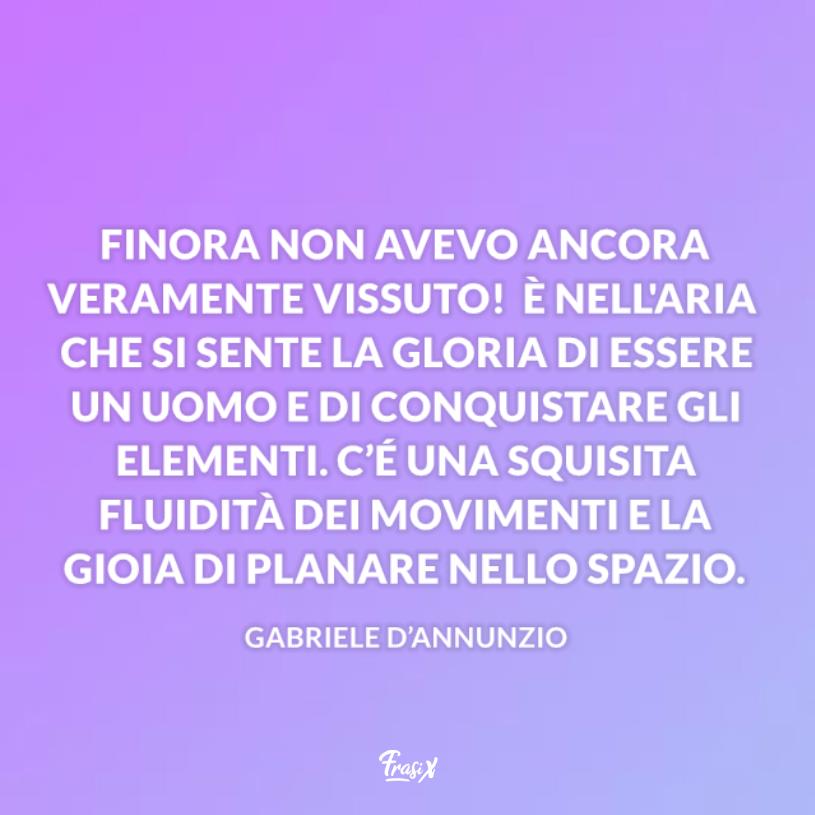 Frasi sul volo D'annunzio Sfondo lilla