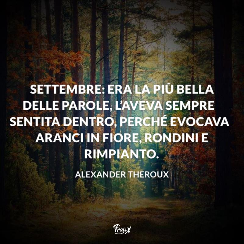Frasi su settembre alexander Foresta con i colori dell'autunno