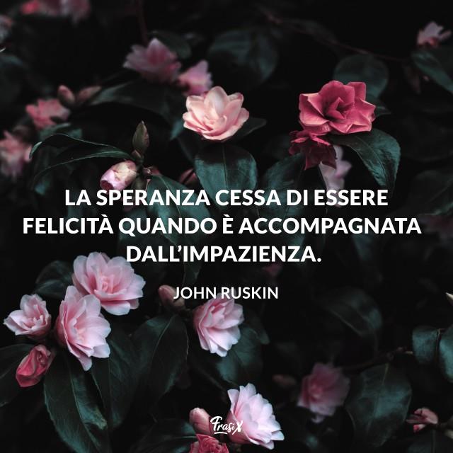 Frasi sulla speranza john La speranza cessa di essere felicità quando è accompagnata dall’impazienza.