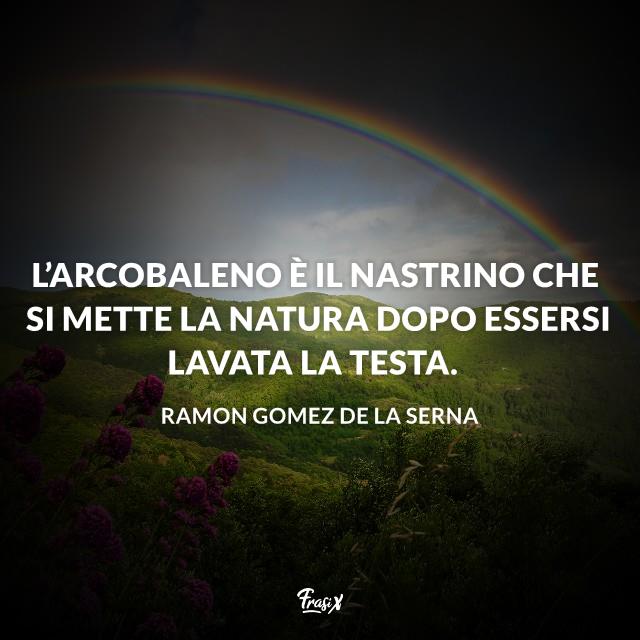 Frasi sull'arcobaleno serna Orso in penombra su una collina