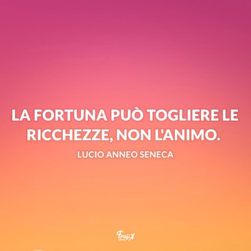 Frasi Seneca fortuna Sfondo rosa e giallo