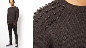 Da uomo un maglione borchiato by ASOS