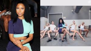 Nicki MInaj alla sfilata di Alexander Wang per la New York Fashion Week 2014