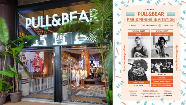 Grande evento di Pull &amp; Bear per il pre-opening del nuovo flagship store a Milano 