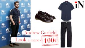 L'outfit low cost di Andrew Garfield per il Festival del Cinema di Venezia 2014