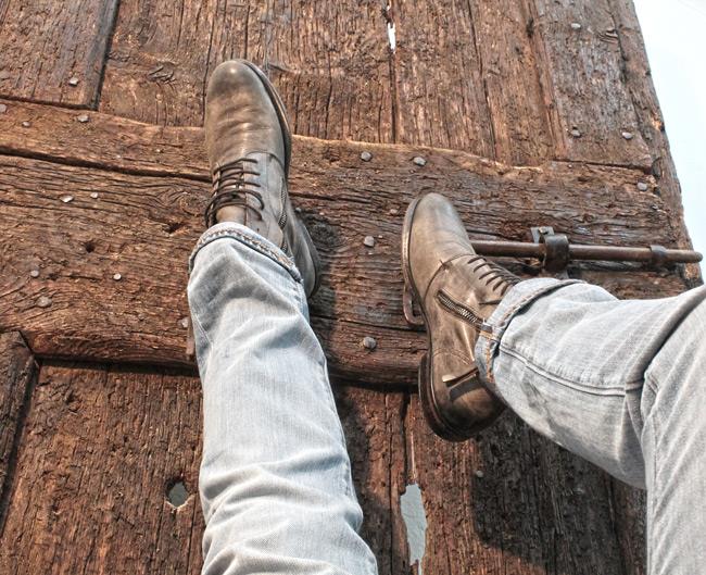 jeans Levi's con stivaletto in pelle