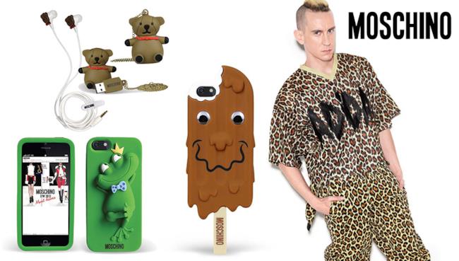Moschino presenta le nuove cover per i-Phone per l'estate 2014 firmate Jeremy Scott Jeremy Scott con Moschino lancia i nuovi accessori per la summer 2014 come la case per i-Phone