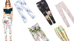 I migliori 15 modelli di pantaloni fiorati da donna per l'estate 2014