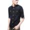Camicia in denim stampa di Bershka