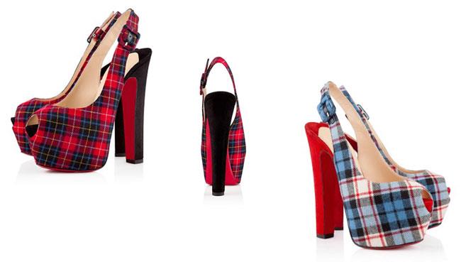 Tartina la scarpa in Tartan