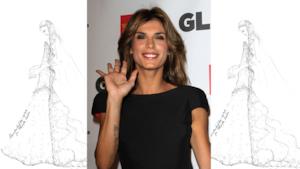 L'abito da sposa di Elisabetta Canalis è dello stilista abruzzese Alessandro Angelozzi
