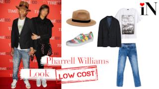 Il look casual da red carpet di Pharrell Williams
