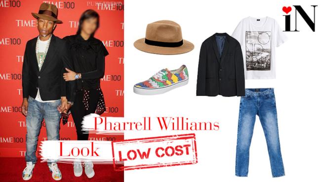Il look casual da red carpet di Pharrell Williams