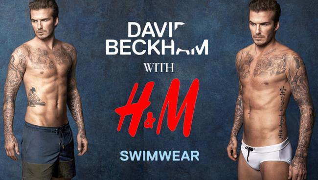 David Beckham presenta la sua collezione di costumi da bagno firmata H&M per l'estate 2014 H&M collabora con David Beckham per lanciare la nuova linea di swimwear per l'estate 2014