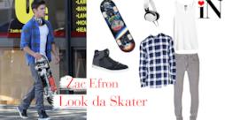 L'outfit di Zac Efron per il avere il giusto stile da skater