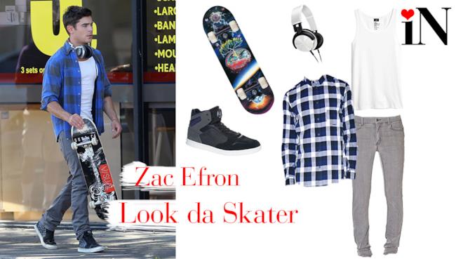 L&#39;outfit di Zac Efron per il avere il giusto stile da skater