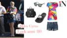 L'outfit della cantante Miley Cyrus con uno stile anni '80