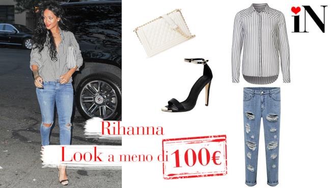 Outfit low cost per assomigliare alla cantante Rihanna