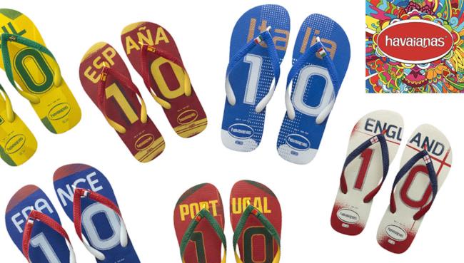 Havaianas cura una collezione per i Mondiali di Calcio 2014 Per i Mondiali di Calcio 2014 Havanainas cura la limited edition