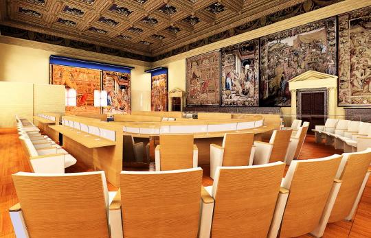 Gucci ci mostra con 3D come dovrebbe diventare la sala dopo il restauro