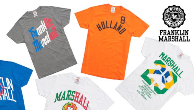 Franklin & Marshall presenta la capsule collection per i Mondiali di Calcio 2014 Franklin & Marshall presenta le t-shirt limited edition per i Mondiali di Calcio 2014