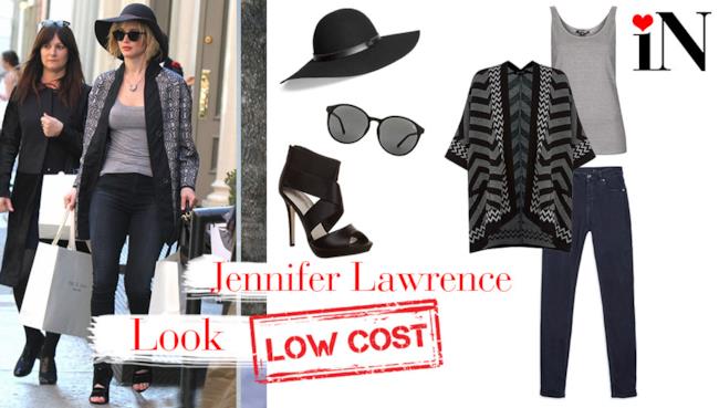 L&#39;outfit per andare a fare shopping come la star Jennifer Lawrence
