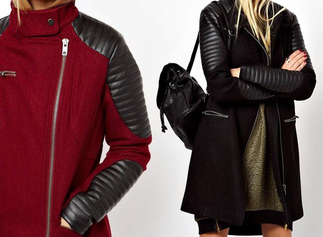 Cappotto con imbottiture in eco pelle di Asos Collection