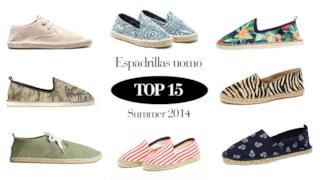Top 15 dei migliori modelli di espadrillas da uomo per l'estate 2014 