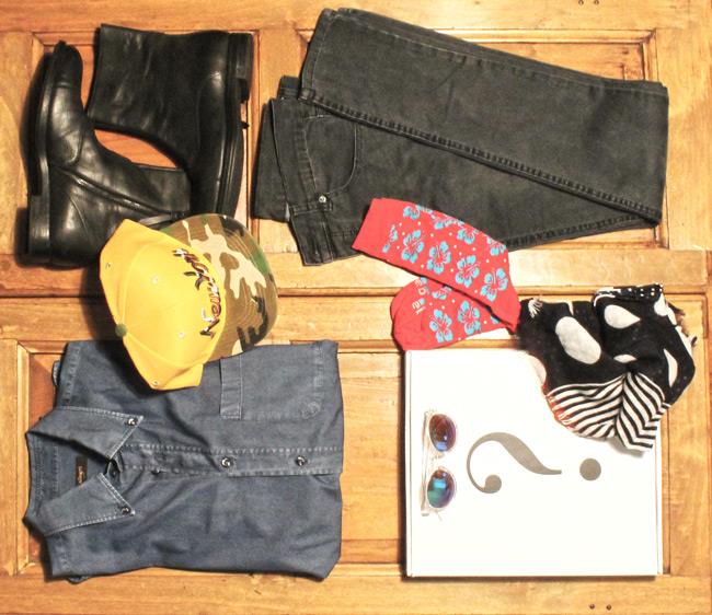 Camicia Zara, pantaloni di Zara, calze Red Sox Appeal e stivale di Zara