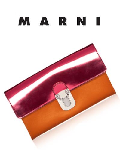 Per l'estate 2014 indossa la clutch di Marni con chiusura a tuc
