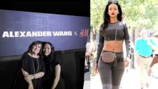 Rihanna porta a New York un total look firmata Alexander Wang x H&M