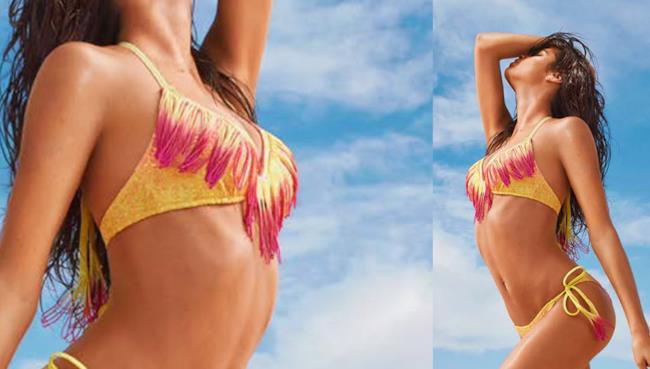 Modello Girasole di Calzedonia, costume per lei