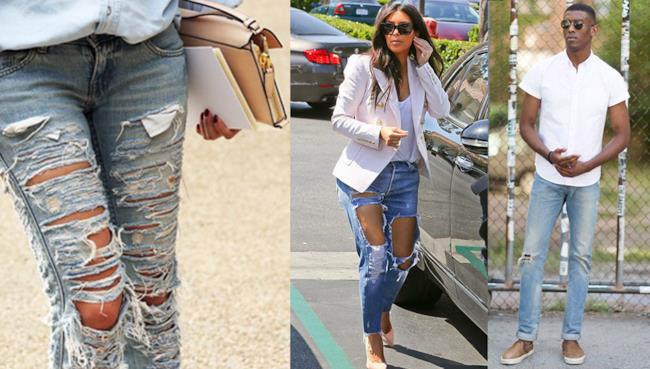La tendenza dell&#39;estate 2014 &#232; indossare il jeans con effetto used