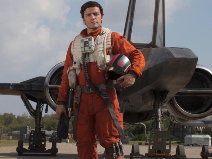 Oscar Isaac in Star Wars Oscar Isaac che interpreta Poe Dameron