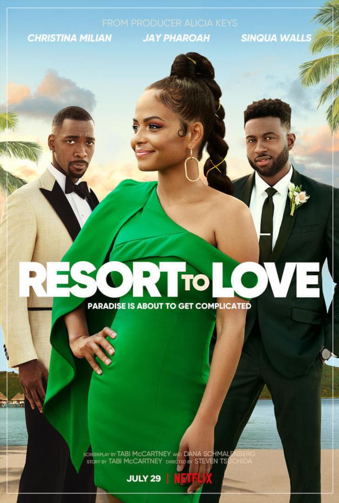 Il poster di Resort to Love Il cast nella locandina di Resort to Love
